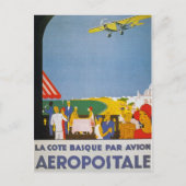 La Cote Basque Par Avion Briefkaart (Voorkant)