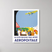 La Cote Basque Par Avion Canvas Afdruk (Voorkant)