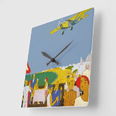 La Cote Basque Par Avion Vierkante Klok (Hoek)