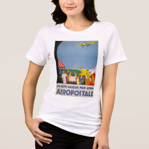 La Cote Basque Per Vliegtuig Tri-Blend Shirt