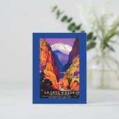 La Cote D'Azur  posterEuropa 2 Briefkaart (Staand voorkant)