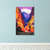 La Cote D'Azur  posterEuropa 2 Canvas Afdruk (Insitu (Houten vloer))