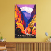 La Cote D'Azur  posterEuropa 2 Canvas Afdruk (Insitu (Woonkamer))