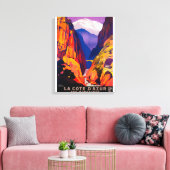 La Cote D'Azur posterEuropa 2 Canvas Afdruk (Insitu (Woonkamer))