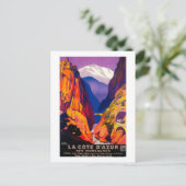 La Cote D'Azur  posterEuropa Briefkaart (Staand voorkant)