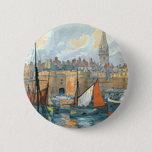 La Côte d'Émeraude Ronde Button 5,7 Cm (Voorkant)