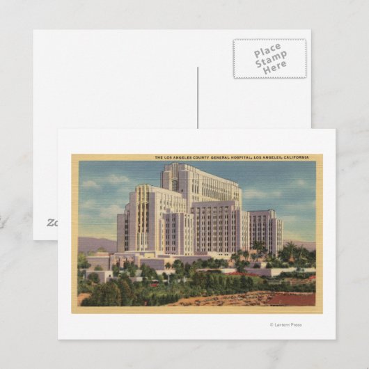 LA County General Hospital Briefkaart (Voorkant / Achterkant)