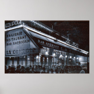 La Coupole, Parijs bij de nacht  Poster