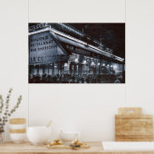 La Coupole, Parijs bij de nacht  Poster (Keuken)