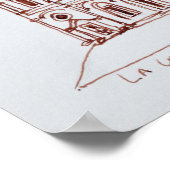 La Cour Carree Courtyard | Louvre, Parijs, Frankri Poster (Hoek)