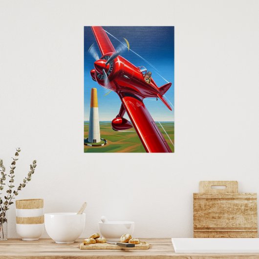 LA COURSE AÉRIENNE (De Lucht Race) Poster (Keuken)