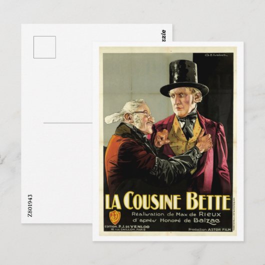 La Cousine Bette (film, 1927) Briefkaart (Voorkant / Achterkant)