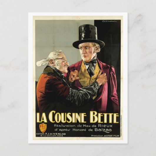 La Cousine Bette (film, 1927) Briefkaart (Voorkant)