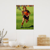 LA CROSSE EN ACTION (Lacrosse in Actie) Poster (Keuken)