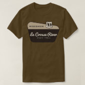 La Crosse River State Trail Wisconsin Welkomstbord T-shirt (Design voorkant)