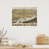 La Crosse WI 1867 Antiek Panorama Poster (Keuken)