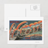 La Crosse, Wisconsin - Large Letter Scenes Briefkaart (Voorkant / Achterkant)