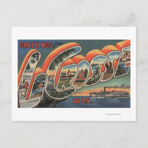 La Crosse, Wisconsin - Large Letter Scenes Briefkaart
