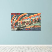 La Crosse, Wisconsin - Large Letter Scenes Canvas Afdruk (Insitu (Houten vloer))