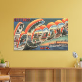 La Crosse, Wisconsin - Large Letter Scenes Canvas Afdruk (Insitu (Woonkamer))