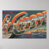 La Crosse, Wisconsin - Large Letter Scenes Poster (Voorkant)