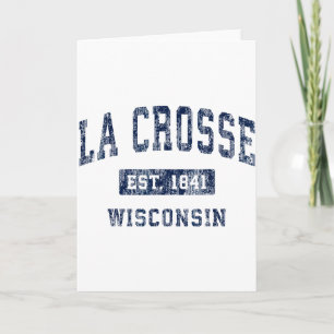 La Crosse Wisconsin Wi Vintage Gevestigde Sporten  Kaart