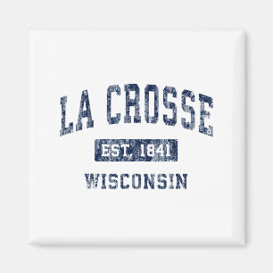 La Crosse Wisconsin Wi Vintage Gevestigde Sporten Magneet