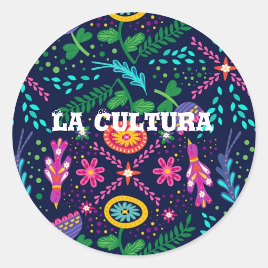 La Cultura Hispanic maand Ronde Sticker (Voorkant)