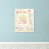 La Cygne, Uniontown, Hiattville, Fulton, Kansas Canvas Afdruk (Insitu (Houten vloer))