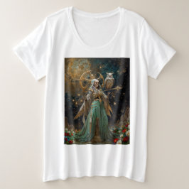 La Dama de los Huesos Sagrados Santa Muerte Grote Maat T-shirt