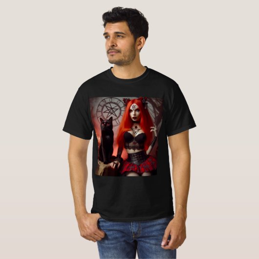 La Dama Oscura y su Compañero de Sombras T-shirt (Voorkant volledig)