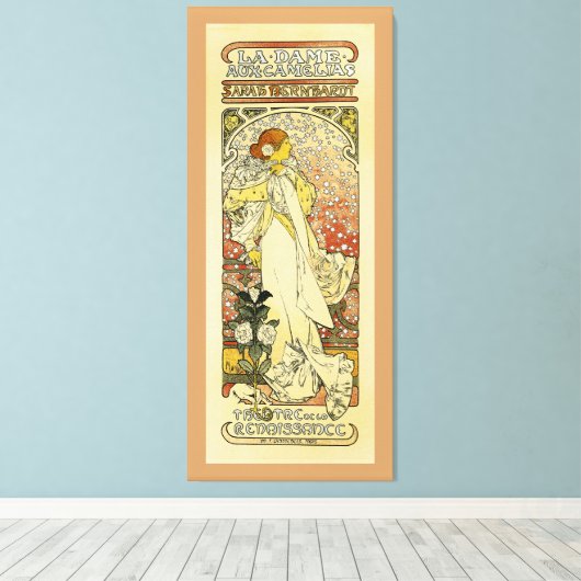 La Dame aux Camelias Canvas Afdruk (Insitu (Houten vloer))