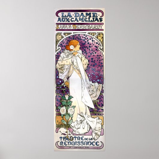 la dame aux camélias door Alfons Mucha 1896 Poster (Voorkant)