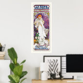 La Dame aux Camélias door Mucha Poster (Thuiskantoor)