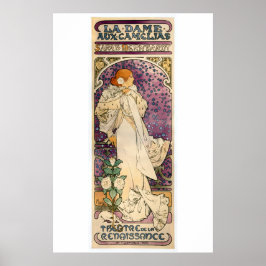 La Dame aux Camélias van Alfons Mucha (1896) Poster