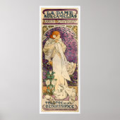 La Dame aux Camélias van Alfons Mucha (1896) Poster (Voorkant)
