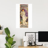 La Dame aux Camélias van Alfons Mucha (1896) Poster (Thuiskantoor)
