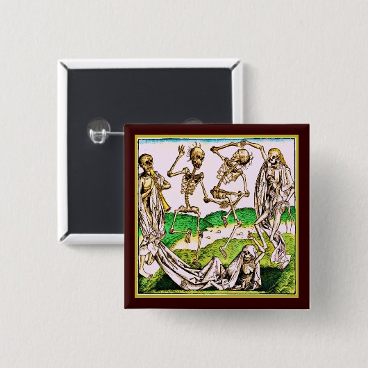 La Danse Macabre Dia de los Muertos Button (Voorkant /achterkant)