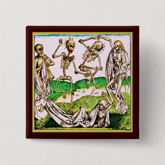 La Danse Macabre Dia de los Muertos Button (Voorkant)