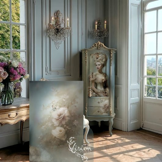 La Dauphine Crème Witte Roos Vlindermist Tissuepapier