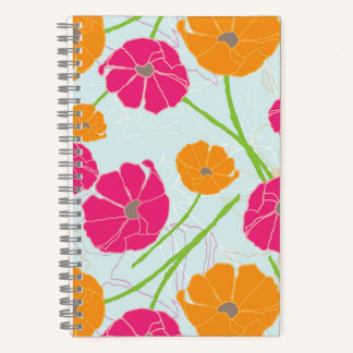 La de Da Spring Floral 5,5 x 8,5-inch spiral Notit Notitieboek