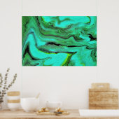 La Dee Dah 2 Abstracte Kunst Wanddruk Poster (Keuken)