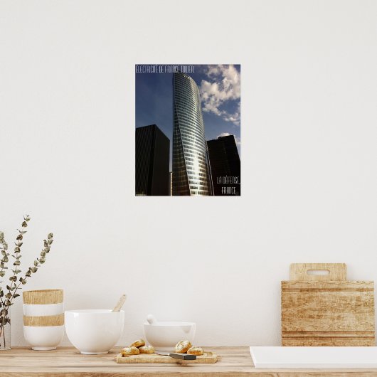 La Défense, Frankrijk - Électricité de France Towe Poster (Keuken)