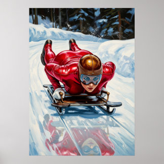 LA DESCENTE EN SKELETON (De afdaling van het skele Poster