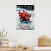 LA DESCENTE EN SKELETON (De afdaling van het skele Poster (Keuken)