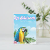 La Désirade papegaai reisposter Briefkaart (Staand voorkant)