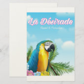 La Désirade papegaai reisposter Briefpapier (Voorkant / Achterkant)