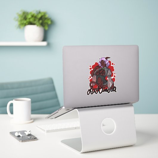 La Diabla Sticker (Laptop op bureau)