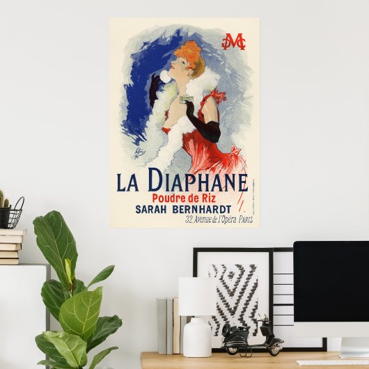 La Diaphane, Jules Chéret Poster (Thuiskantoor)