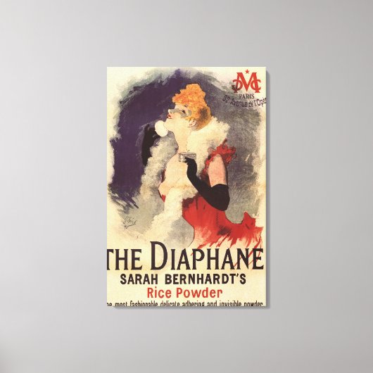 La Diaphane Woman Powdering Face Promo Poster Canvas Afdruk (Voorkant)